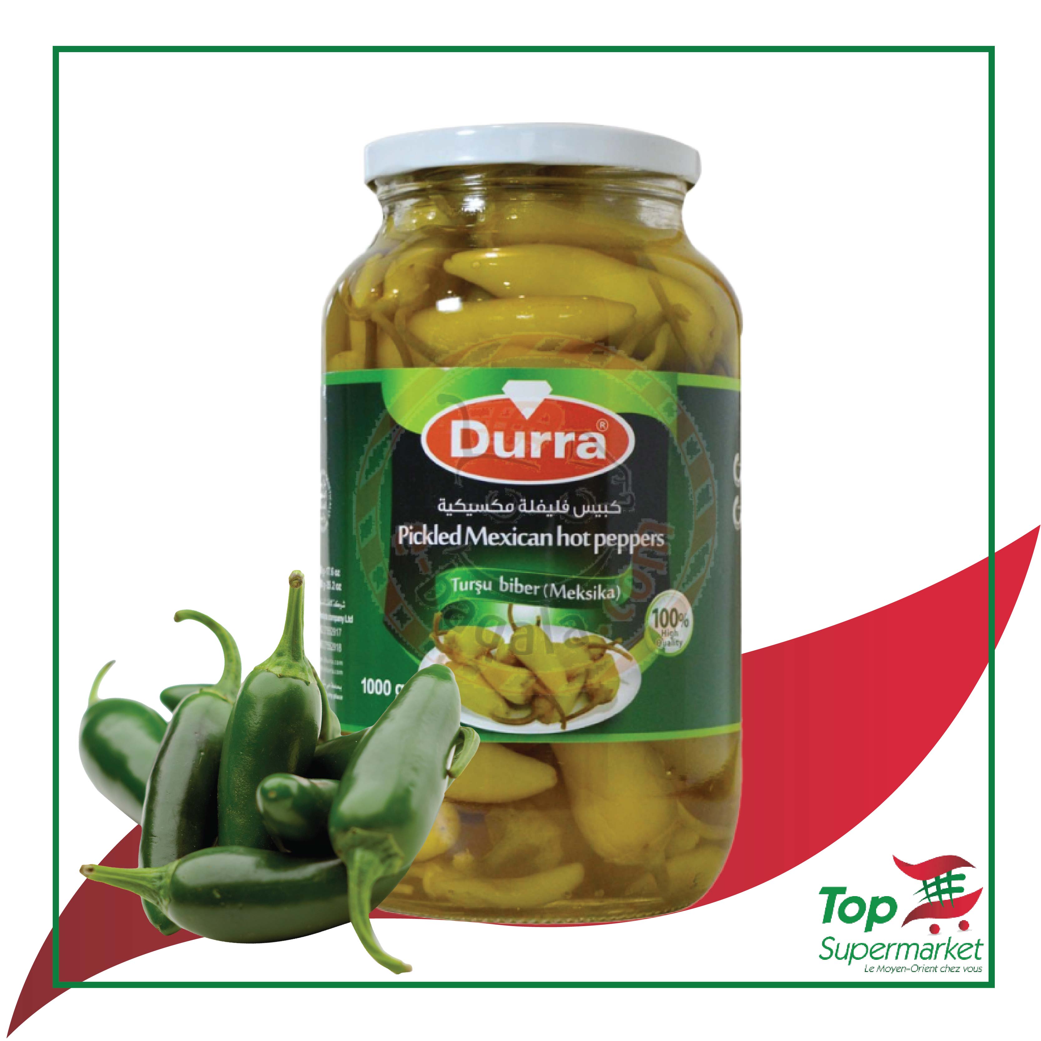 Durra piments mexicain marinés 1KG